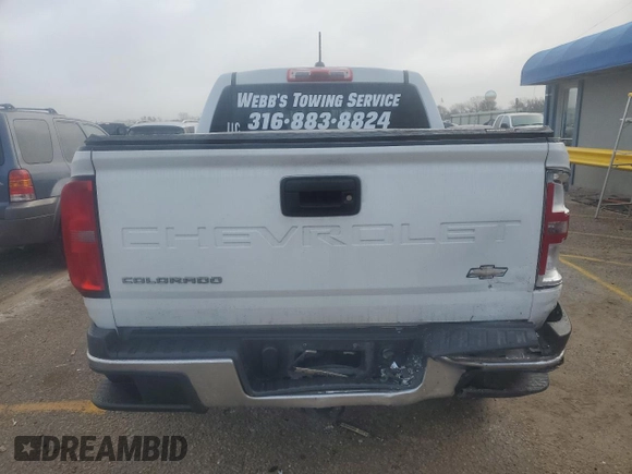 2021 Chevrolet Colorado 2WD Work Truck z VIN 1GCGSBEA4M1191184, wystawiony jako Copart lot #83602904 z przebiegiem 39 618 mil mil oraz Szkoda całkowita • Salvage title. Historia ofert i sprzedaży dostępna na DreamBid. Obrazek 6.