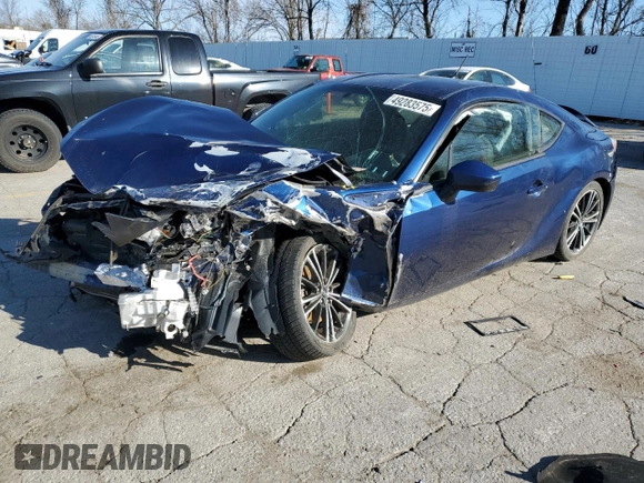 2014 Scion FR-S with VIN JF1ZNAA14E8700043, listed as a Copart auction lot 49283575 with 107,319 mi miles and Salvage Title. Bid and sale history available at DreamBid. Image 1.