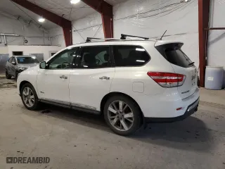 2014 Nissan Pathfinder Platinum Hybrid with VIN 5N1CR2MM2EC645763, listed as a Copart auction lot 52005625 with 155,386 mi miles and Clean Title. Bid and sale history available at carsss.com. Image 2.