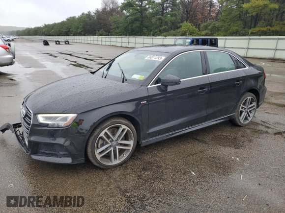 2019 Audi A3 Sedan S line Premium Plus with VIN WAUJEGFF5KA076091, listed as a Copart auction lot 69811393 with 45,710 mi miles. Bid and sale history available at carsss.com. Image 1.