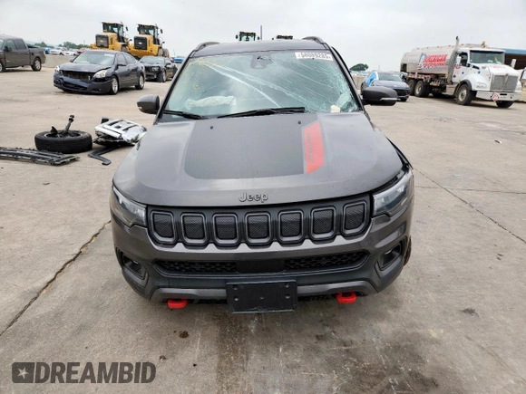 2022 Jeep Compass Trailhawk with VIN 3C4NJDDB8NT159574, listed as a Copart auction lot 58089285 with 24,276 mi miles and Salvage title. Bid and sale history available at DreamBid. Image 5.