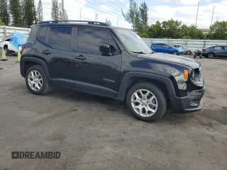 2018 Jeep Renegade Latitude z VIN ZACCJABB8JPH42771, wystawiony jako Copart lot #54144275 z przebiegiem 81 431 mil mil oraz Szkoda całkowita • Salvage title. Historia ofert i sprzedaży dostępna na DreamBid. Obrazek 4.