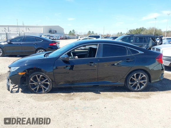 2019 Honda Civic Sedan Sport with VIN 19XFC2F80KE049879, listed as a IAAI auction lot 41652399 with 75,462 mi miles. Bid and sale history available at carsss.com. Image 14.