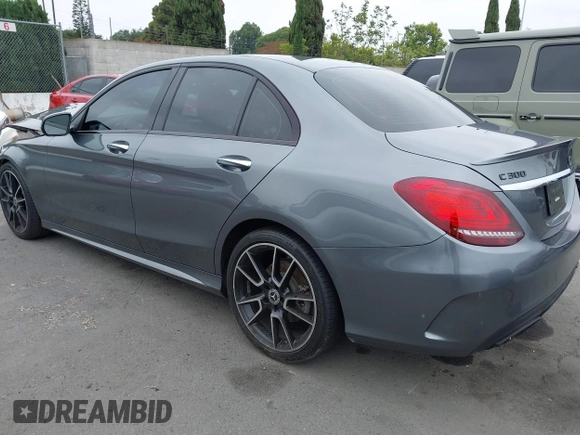 2021 Mercedes-Benz C 300 with VIN W1KWF8DBXMR610661, listed as a IAAI auction lot 42360586 with 47,967 mi miles and . Bid and sale history available at DreamBid. Image 3.