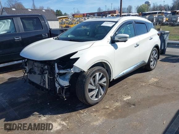2020 Nissan Murano SL with VIN 5N1AZ2CJ7LN173771, listed as a IAAI auction lot 41829503 with 51,209 mi miles and . Bid and sale history available at DreamBid. Image 19.