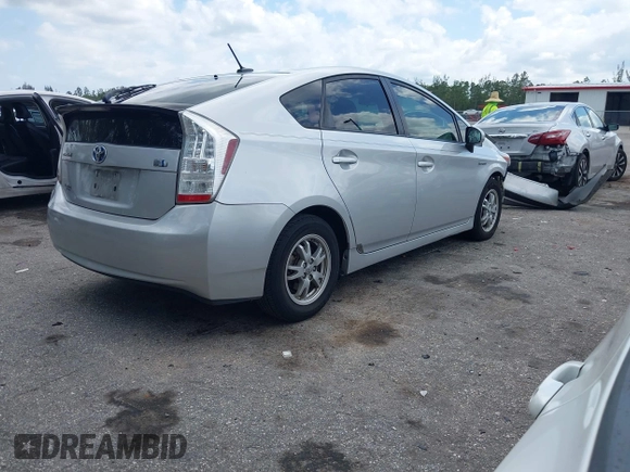 2011 Toyota Prius I with VIN JTDKN3DU3B5327412, listed as a IAAI auction lot 42004987 with 314,253 mi miles. Bid and sale history available at carsss.com. Image 4.