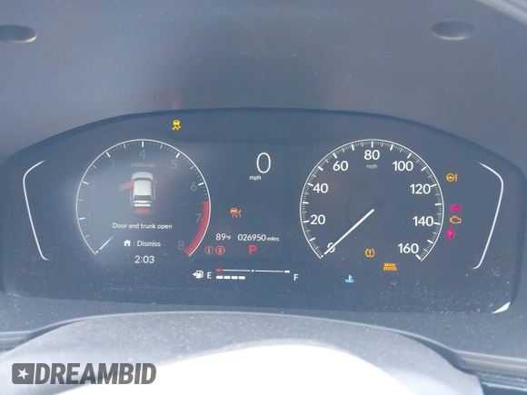 2023 Honda Civic EX with VIN 2HGFE1F76PH324177, listed as a IAAI auction lot 42253724 with 26,950 mi miles and . Bid and sale history available at DreamBid. Image 7.