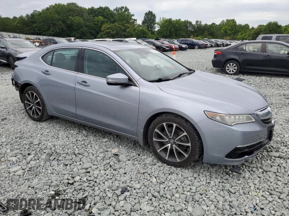 2015 Acura TLX Technology with VIN 19UUB2F56FA018047, listed as a Copart auction lot 60394865 with 204,277 mi miles and Salvage title. Bid and sale history available at DreamBid. Image 4.
