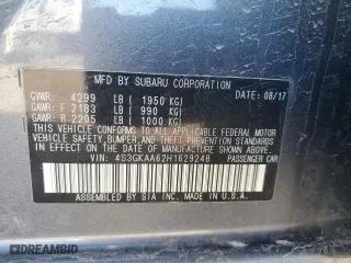 2017 Subaru Impreza with VIN 4S3GKAA62H1629248, listed as a Copart auction lot 45475535 with 0 mi miles and Salvage Title. Bid and sale history available at carsss.com. Image 12.