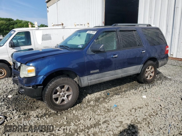 2007 Ford Expedition XLT with VIN 1FMFU16517LA34427, listed as a Copart auction lot 56547695 with 131,048 mi miles and Salvage title. Bid and sale history available at DreamBid. Image 1.