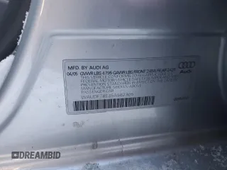 2005 Audi A4 2.0T with VIN WAUDF78E35A562305, listed as a Copart auction lot 87466694 with 177,877 mi miles and Salvage Title. Bid and sale history available at carsss.com. Image 12.