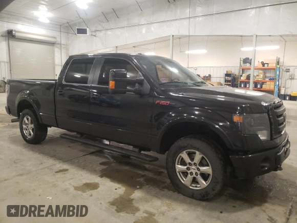 2013 Ford F-150 XL with VIN 1FTFW1ET4DFC27454, listed as a Copart auction lot 55113255 with 210,245 mi miles and Salvage Title. Bid and sale history available at carsss.com. Image 4.