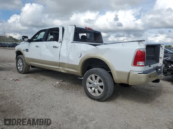 2015 Ram 2500 Longhorn with VIN 3C6UR5PL8FG577293, listed as a Copart auction lot 60233605 with 42,391 mi miles and Salvage title. Bid and sale history available at DreamBid. Image 2.