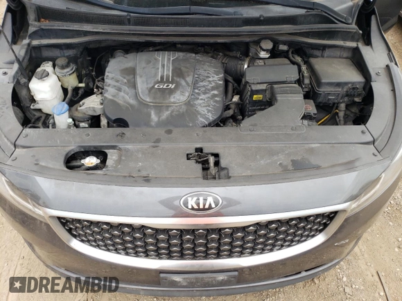2017 Kia Sedona LX with VIN KNDMB5C16H6314869, listed as a Copart auction lot 58625264 with 132,411 mi miles and Salvage Title. Bid and sale history available at carsss.com. Image 12.