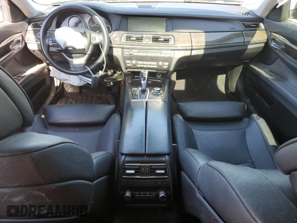 2012 BMW 7 Series 740i with VIN WBAKA4C58CC613763, listed as a Copart auction lot 43557415 with 0 mi miles and Salvage Title. Bid and sale history available at carsss.com. Image 8.