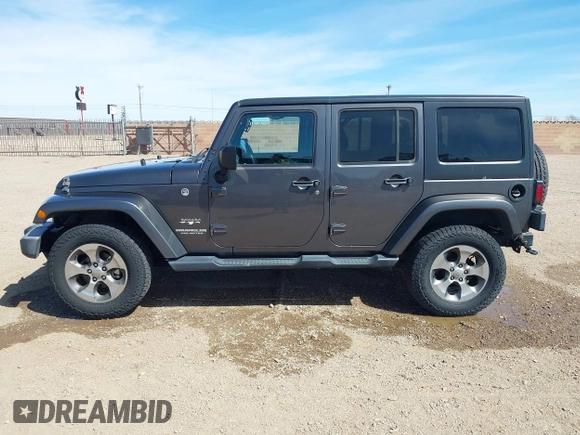 2017 Jeep Wrangler Unlimited Sahara with VIN 1C4BJWEG7HL641347, listed as a IAAI auction lot 41833356 with 84,735 mi miles. Bid and sale history available at carsss.com. Image 15.