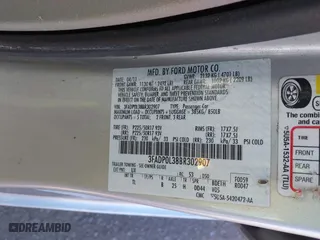 2011 Ford Fusion Hybrid with VIN 3FADP0L38BR302907, listed as a IAAI auction lot 41805491 with 197,453 mi miles. Bid and sale history available at carsss.com. Image 9.