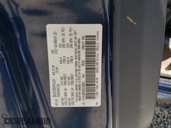 2005 Dodge Dakota Laramie with VIN 1D7HW58N35S158901, listed as a Copart auction lot 50382724 with 188,113 mi miles and Salvage Title. Bid and sale history available at DreamBid. Image 12.