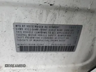 2008 Volkswagen GTI z VIN WVWHV71K68W122044, wystawiony jako Copart lot #49320995 z przebiegiem 229 164 mil mil oraz Szkoda całkowita • Salvage title. Historia ofert i sprzedaży dostępna na DreamBid. Obrazek 13.