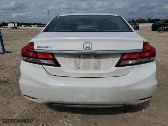 2013 Honda Civic Sdn LX with VIN 19XFB2F56DE248981, listed as a Copart auction lot 51170165 with 117,689 mi miles and Salvage Title. Bid and sale history available at carsss.com. Image 6.