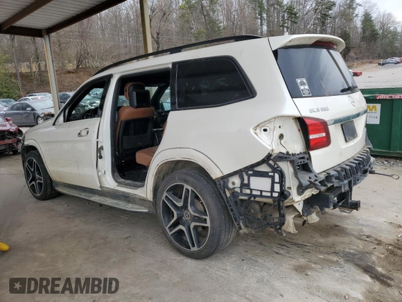 2018 Mercedes-Benz GLS 550 with VIN 4JGDF7DE9JB062805, listed as a Copart auction lot 47079845 with 82,690 mi miles and Salvage title. Bid and sale history available at DreamBid. Image 2.