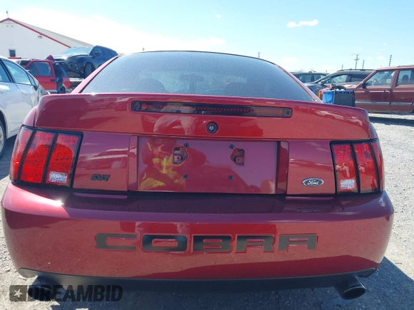2003 Ford Mustang SVT Cobra with VIN 1FAFP48Y73F416335, listed as a IAAI auction lot 41861603 with 47,111 mi miles. Bid and sale history available at carsss.com. Image 16.