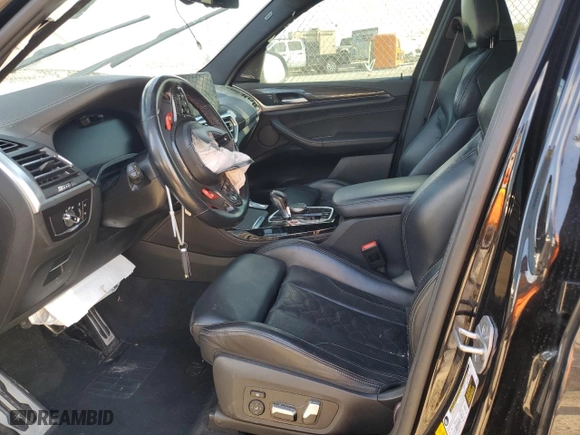 2022 BMW X3 M with VIN 5YM13EC01N9J13955, listed as a Copart auction lot 82231734 with NaN miles and Salvage Title. Bid and sale history available at carsss.com. Image 7.