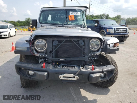 2018 Jeep Wrangler Unlimited Rubicon with VIN 1C4HJXFG4JW236436, listed as a Copart auction lot 60782365 with Not provided miles and Salvage title. Bid and sale history available at DreamBid. Image 5.