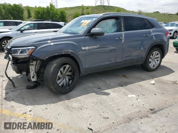 2021 Volkswagen Atlas SE with VIN 1V2KC2CA1MC239818, listed as a Copart auction lot 77467714 with Not provided miles and Salvage title. Bid and sale history available at DreamBid. Image 1.
