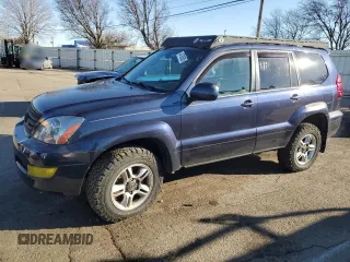 2005 Lexus GX 470 with VIN JTJBT20X350081542, listed as a Copart auction lot 44793585 with 257,687 mi miles and Clean Title. Bid and sale history available at carsss.com. Image 1.