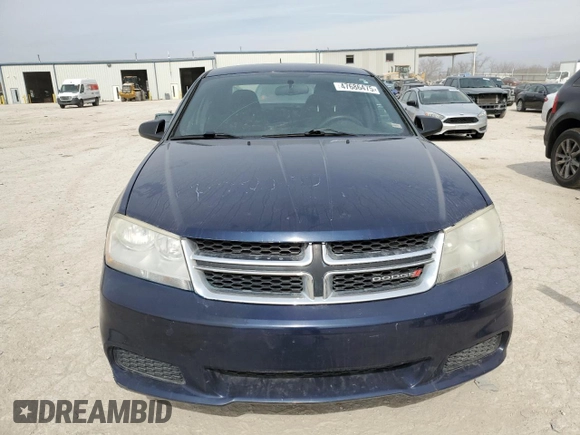 2013 Dodge Avenger SE with VIN 1C3CDZAB5DN688600, listed as a Copart auction lot 47686475 with 126,183 mi miles and Clean Title. Bid and sale history available at carsss.com. Image 5.