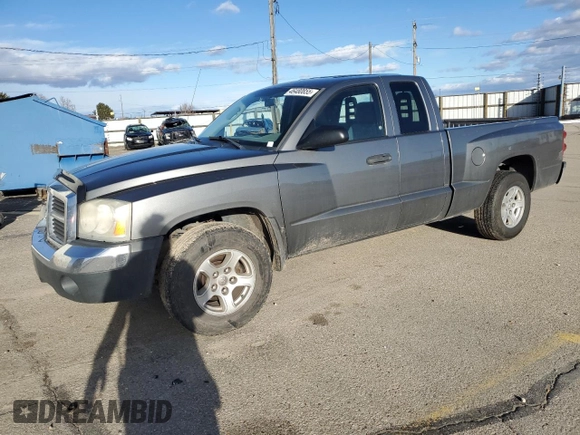 2005 Dodge Dakota SLT with VIN 1D7HE42KX5S314234, listed as a Copart auction lot 46480855 with 135,341 mi miles and Salvage Title. Bid and sale history available at carsss.com. Image 1.