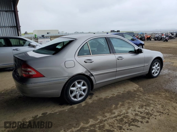 2003 Mercedes-Benz C 240 with VIN WDBRF61J73F423349, listed as a Copart auction lot 46162755 with 182,394 mi miles and Salvage title. Bid and sale history available at DreamBid. Image 3.