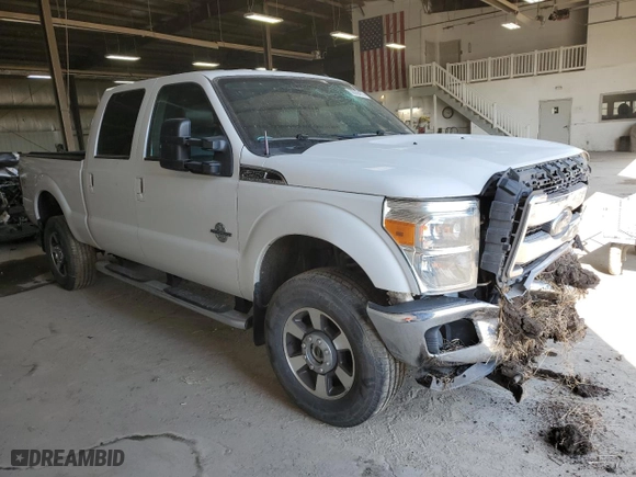 2015 Ford Super Duty F-250 SRW Lariat with VIN 1FT7W2BTXFEC01805, listed as a Copart auction lot 50689475 with 0 mi miles and Salvage Title. Bid and sale history available at carsss.com. Image 4.