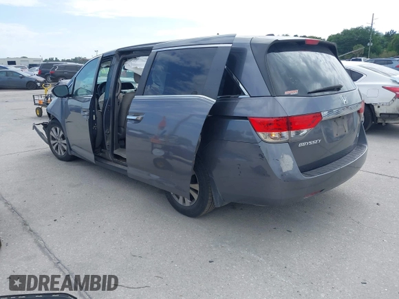 2016 Honda Odyssey EX-L with VIN 5FNRL5H69GB129807, listed as a IAAI auction lot 41973832 with 181,686 mi miles. Bid and sale history available at carsss.com. Image 3.
