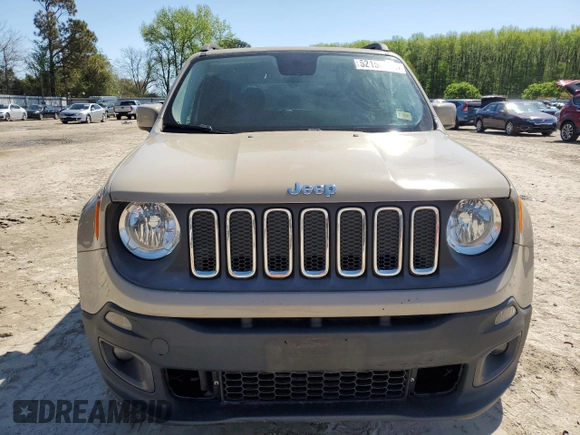 2016 Jeep Renegade Latitude with VIN ZACCJBBT4GPC62122, listed as a Copart auction lot 52156965 with 109,982 mi miles and Salvage Title. Bid and sale history available at DreamBid. Image 5.