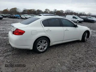 2012 Infiniti G25 x with VIN JN1DV6AR6CM730689, listed as a Copart auction lot 84166874 with 212,955 mi miles and Salvage Title. Bid and sale history available at DreamBid. Image 3.