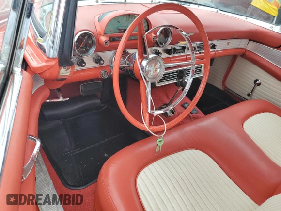 1956 Ford Thunderbird with VIN P6GH329799, listed as a Copart auction lot 74238794 with 75,811 mi miles and Salvage Title. Bid and sale history available at DreamBid. Image 8.