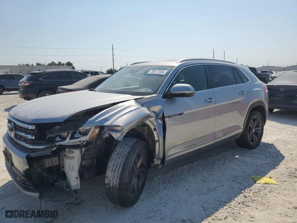2022 Volkswagen Atlas Cross Sport 3.6L V6 SEL R-Line with VIN 1V2SE2CA0NC212217, listed as a Copart auction lot 75817554 with 35,347 mi miles and Salvage Title. Bid and sale history available at carsss.com. Image 1.