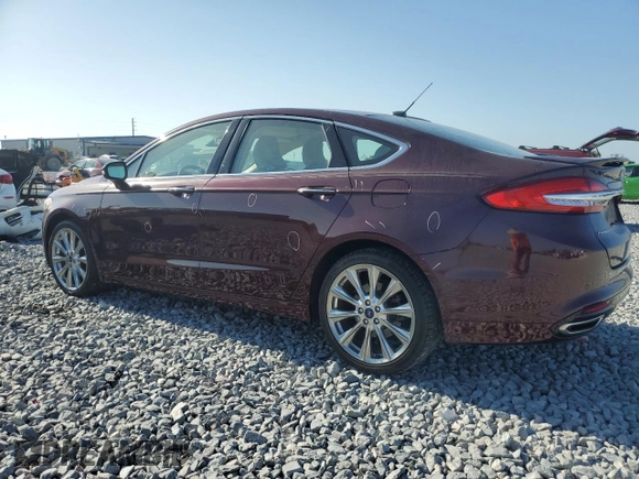 2017 Ford Fusion Titanium with VIN 3FA6P0K92HR212336, listed as a Copart auction lot 54758725 with 45,666 mi miles and Salvage title. Bid and sale history available at DreamBid. Image 2.