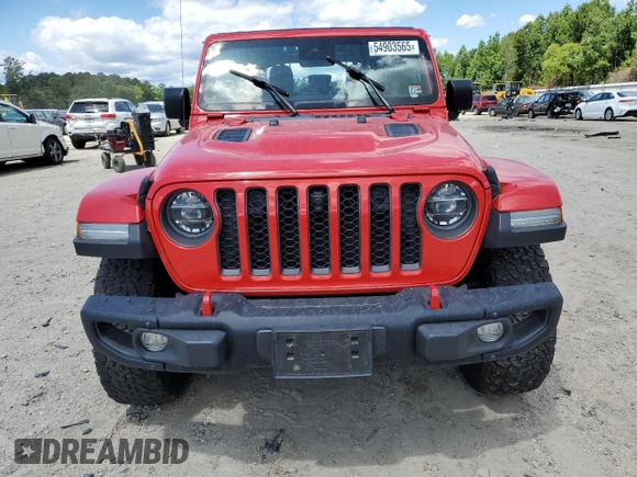 2021 Jeep Wrangler Unlimited Rubicon with VIN 1C4JJXFM3MW732694, listed as a Copart auction lot 54903565 with 70,532 mi miles and Salvage title. Bid and sale history available at DreamBid. Image 5.