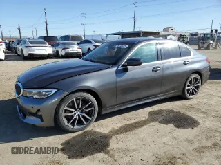 2021 BMW 3 Series 330i with VIN 3MW5R1J02M8B49793, listed as a Copart auction lot 49740925 with 42,281 mi miles and Salvage Title. Bid and sale history available at carsss.com. Image 1.