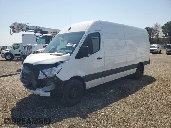 2025 Mercedes-Benz Sprinter Cargo with VIN W1Y4NCHY6SP753794, listed as a Copart auction lot 52648465 with 610 mi miles and Salvage Title. Bid and sale history available at carsss.com. Image 1.