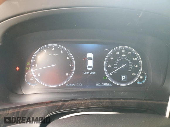 2016 Hyundai Equus Ultimate with VIN KMHGH4JH6GU104963, listed as a Copart auction lot 52130255 with 93,706 mi miles and Salvage Title. Bid and sale history available at DreamBid. Image 9.