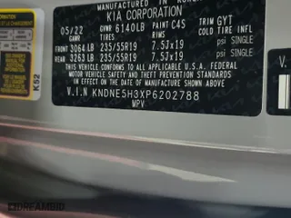 2023 Kia Carnival SX Prestige with VIN KNDNE5H3XP6202788, listed as a Copart auction lot 75321994 with 21,642 mi miles and Salvage Title. Bid and sale history available at carsss.com. Image 14.