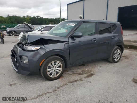 2022 Kia Soul LX with VIN KNDJ23AU9N7821226, listed as a Copart auction lot 52087215 with 49,625 mi miles and Salvage Title. Bid and sale history available at carsss.com. Image 1.