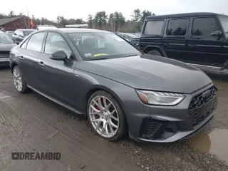 2023 Audi A4 S line Premium Plus with VIN WAUEAAF47PA008598, listed as a IAAI auction lot 41810063 with 49,198 mi miles and . Bid and sale history available at DreamBid. Image 1.