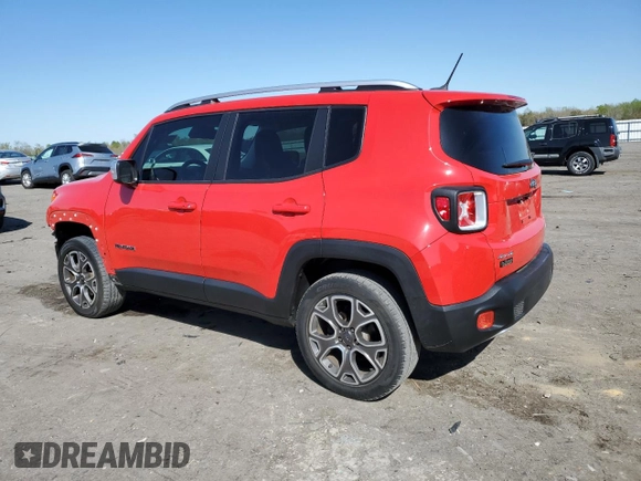 2017 Jeep Renegade Limited with VIN ZACCJBDB2HPE48490, listed as a Copart auction lot 52027175 with 41,519 mi miles and Salvage title. Bid and sale history available at DreamBid. Image 2.