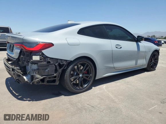 2022 BMW 4 Series 430i with VIN WBA53AP03NCJ59994, listed as a Copart auction lot 63267865 with 33,328 mi miles and Salvage title. Bid and sale history available at DreamBid. Image 3.