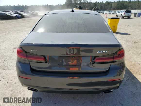 2021 BMW 5 Series 530i xDrive with VIN WBA13BJ02MCF10036, listed as a Copart auction lot 46455725 with Not Provided miles and Salvage Title. Bid and sale history available at carsss.com. Image 6.